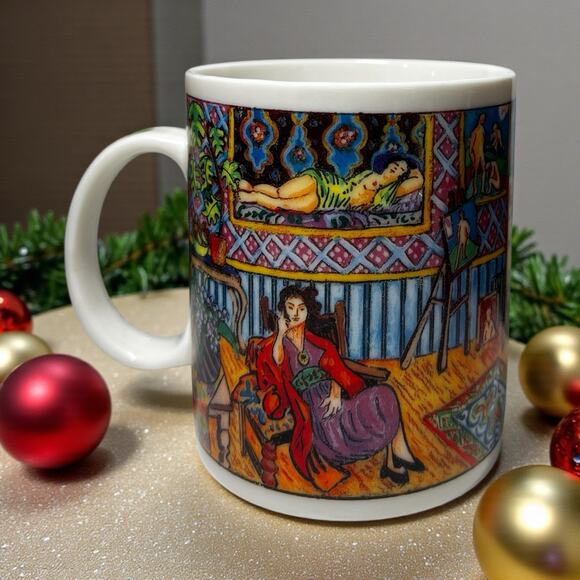 Vintage Starbucks Chaleur Mug D Burrows Art 15oz Taiwan Rare Coffee Cup EUC - Picture 4 of 8